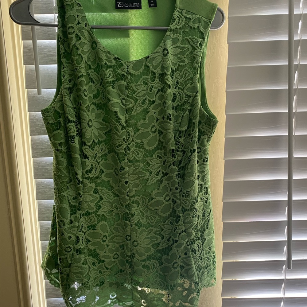 Green lace top